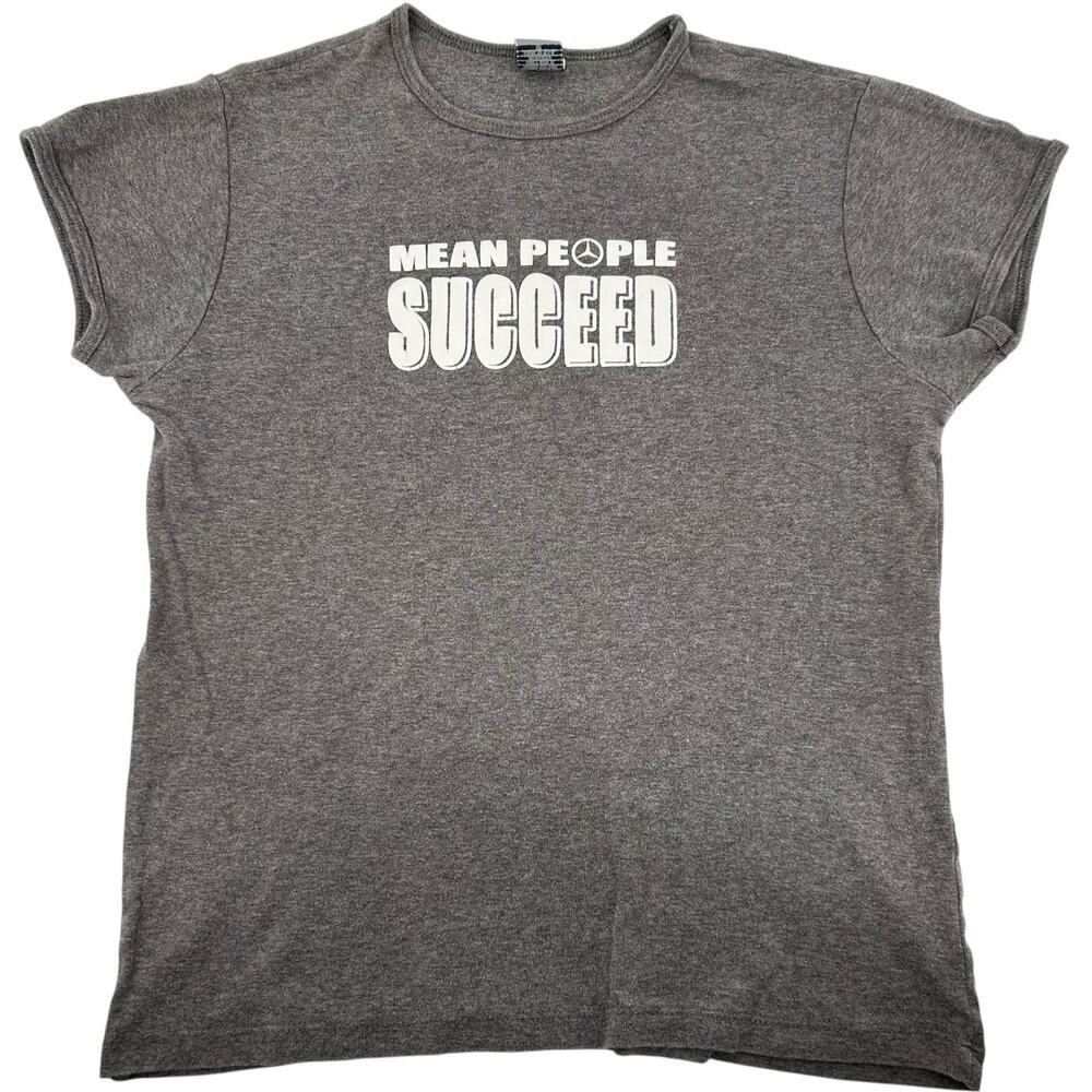 VTG 90s Women's Bella Mean People Succeed Mercedes Single Stitch Ringer Baby Tee